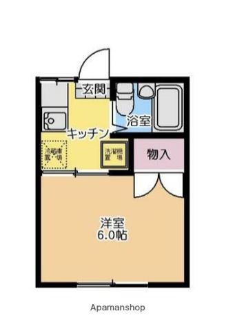 エステートピア一之瀬(1K/1階)の間取り写真