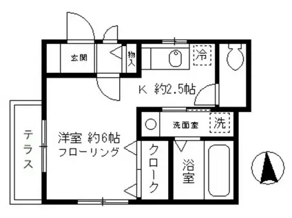 FINE HOME(1K/1階)の間取り写真