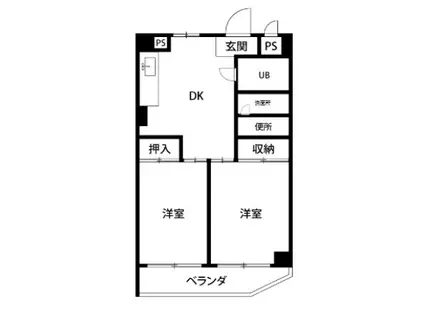パルティーレ和光(2DK/5階)の間取り写真