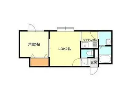 プルメリアN20(1LDK/1階)の間取り写真