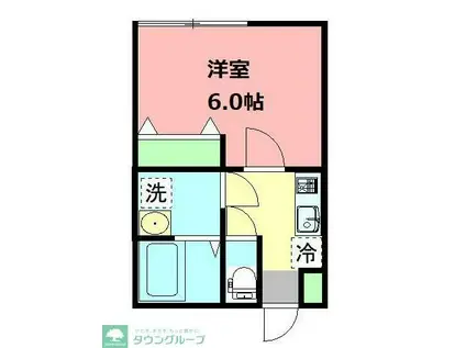 アーニャ南栗原(1K/2階)の間取り写真