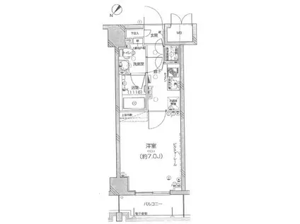 HAYMAN YOKOHAMA(1K/8階)の間取り写真