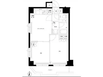 ルーブル両国弐番館(2DK/3階)の間取り写真