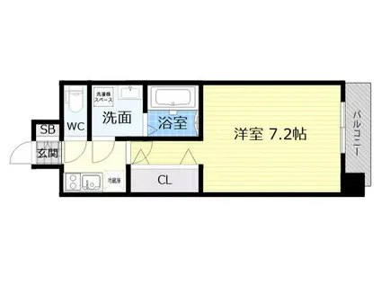 ファステート都島ベルズ(1K/6階)の間取り写真