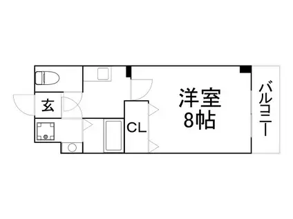 FR.IMP大阪城東(1K/3階)の間取り写真