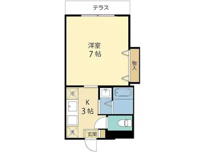 メゾンクレール(1K/1階)の間取り写真