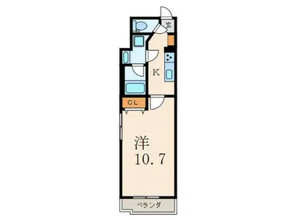 カーサスプレンディッド代官山(1K/1階)の間取り写真