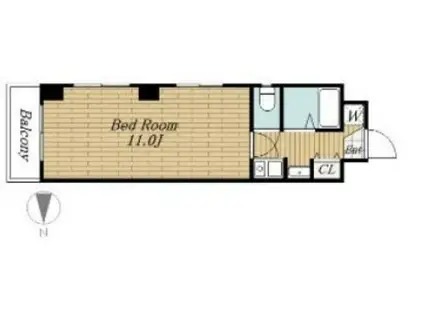 ハイツかわさか(1K/3階)の間取り写真