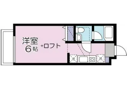 ベルエア野方(ワンルーム/2階)の間取り写真