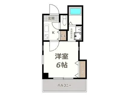 SEファーストII(1K/8階)の間取り写真