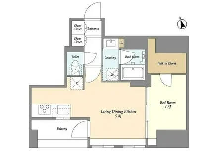 MODIER GINZA イースト モディア銀座イースト(1LDK/5階)の間取り写真