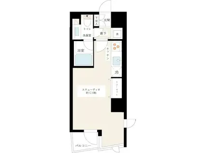 カスタリア新宿御苑(ワンルーム/6階)の間取り写真