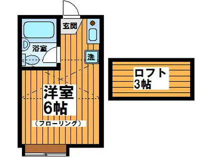 Mフラット永福町(ワンルーム/1階)の間取り写真