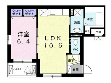 エム・サンリット白金(1LDK/3階)の間取り写真
