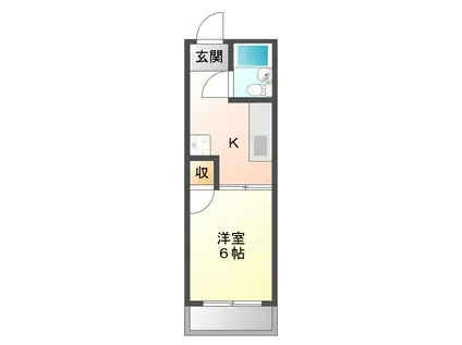 CASA FELICE(1K/3階)の間取り写真