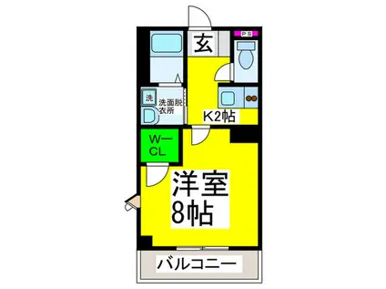 シドレアーブル(1K/1階)の間取り写真