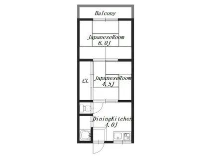 桐田マンション(4DK/2階)の間取り写真
