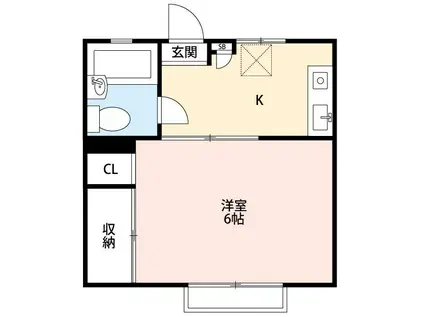 高島平ハイツ(1K/2階)の間取り写真