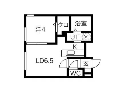 EXCEL平岸A(1LDK/4階)の間取り写真