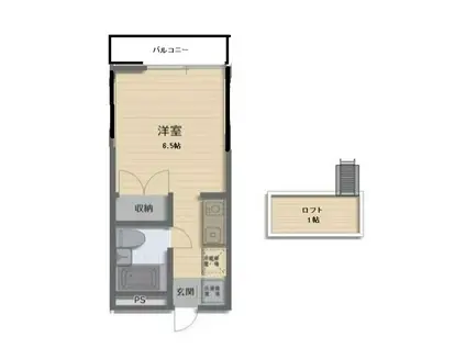 SOLTERA・350(ワンルーム/2階)の間取り写真