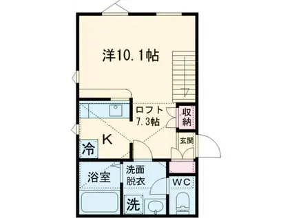 PRIMAブルーレーベル(1SK/1階)の間取り写真