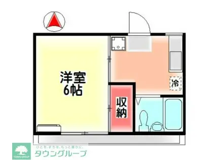 光栄ハイツ(1K/1階)の間取り写真