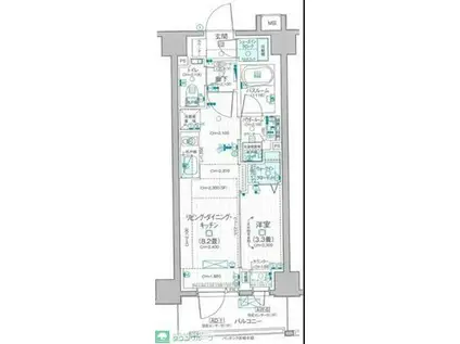 デュオステージ中野(1LDK/1階)の間取り写真