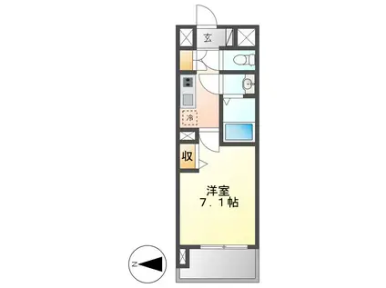 LA DOUCEUR山王(1K/9階)の間取り写真