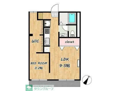 ひまわりハイツ(1LDK/1階)の間取り写真