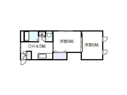 シティハイツ大和(2DK/5階)の間取り写真