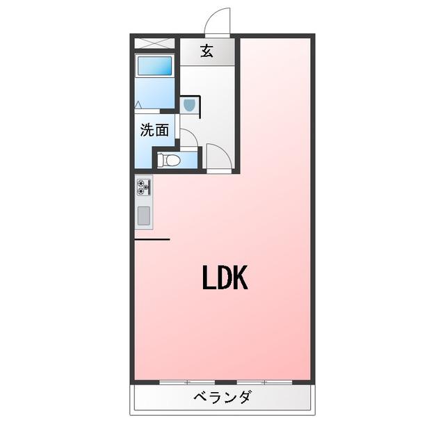 マンション光洋大池(ワンルーム/1階)の間取り写真