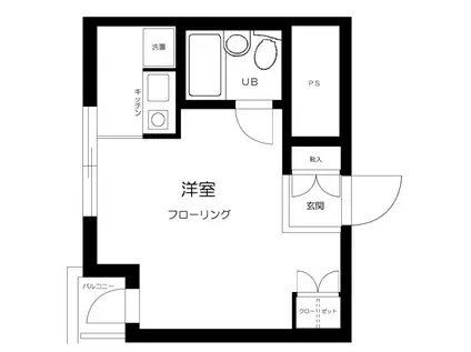 スカイコート後楽園II(ワンルーム/9階)の間取り写真