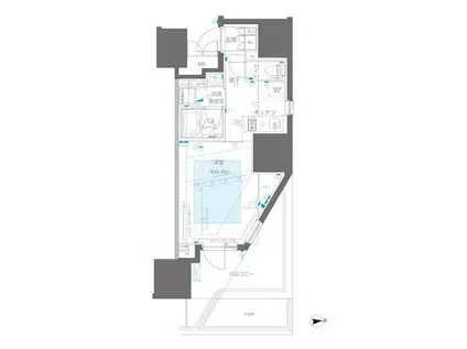 ズーム信濃町(1K/3階)の間取り写真