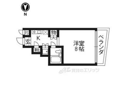 ノースコート北大路(1K/4階)の間取り写真