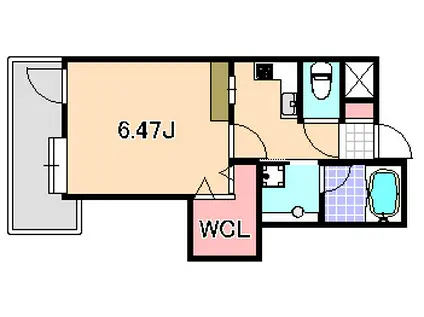 IVY SQUARE(1K/5階)の間取り写真