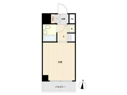 ヒルトップ横浜(ワンルーム/7階)の間取り写真