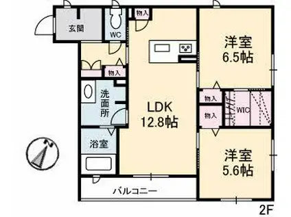 ソフィア ガーデン(2LDK/3階)の間取り写真