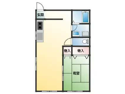 コーポはしやま II(1LDK/2階)の間取り写真