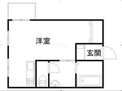 プランドール(ワンルーム/5階)の間取り写真