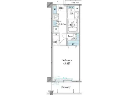 ホーリーフォート南平岸(ワンルーム/2階)の間取り写真