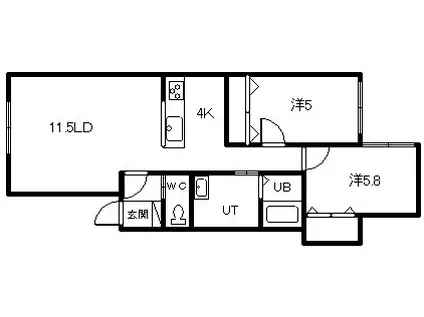 ARCEII(2LDK/2階)の間取り写真