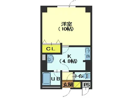 トクトラストVI(1K/2階)の間取り写真