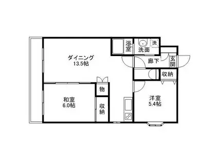 リーセント春町(2LDK/7階)の間取り写真