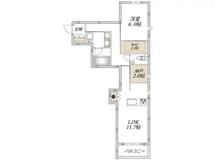 豊玉中2丁目メゾン(2LDK/2階)の間取り写真