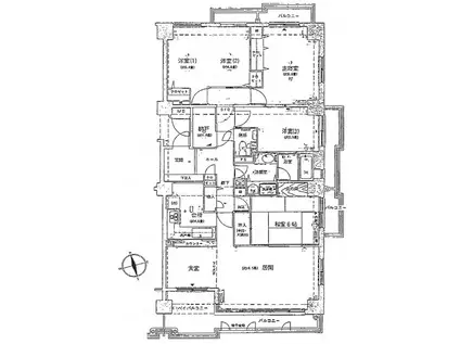 エステート福寿(4LDK/7階)の間取り写真
