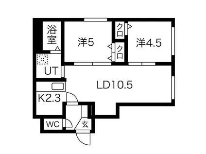 CARDANO(2LDK/1階)の間取り写真