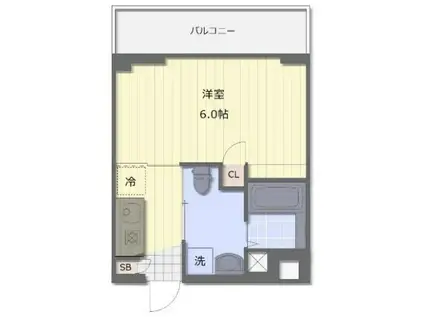 プロスペクト武蔵新城(1K/1階)の間取り写真