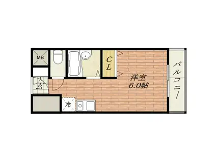 シャトー黒田ビル(1K/3階)の間取り写真