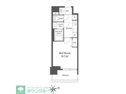 プレサンスブルーム浅草ノース(1K/5階)の間取り写真