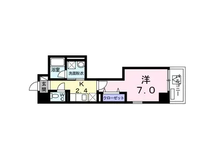 コライユ常盤(1K/2階)の間取り写真